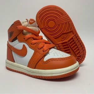 Nike Air Jordan 1 Retro High OG Starfish Orange/White CU0450-101 Toddler Size 5C
